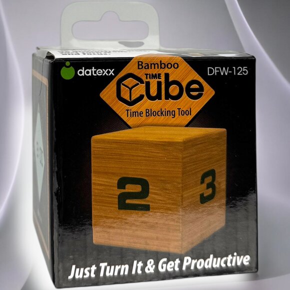 Datexx Bamboo Time Cube Digital Timer 1-2-3-4 Min Focus Productivity Tool - Picture 12 of 12